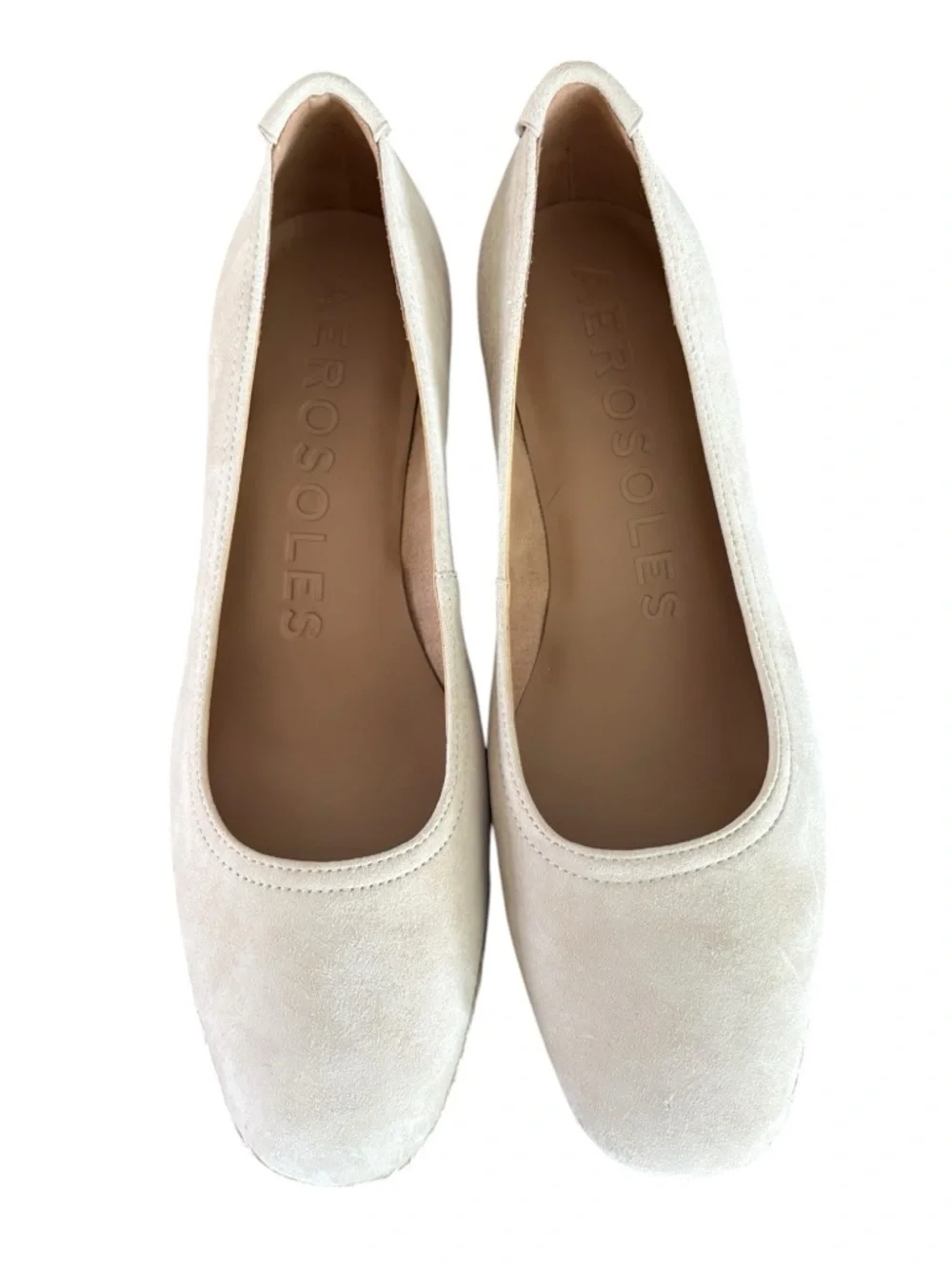 Aerosoles NWOB Roma Wedge Espadrille Suede Stone Sz. 8